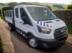 FORD TRANSIT 350 LEADER ECOBLUE DOUBLE CAB TIPPER>>--NO VAT ON HAMMER--<<