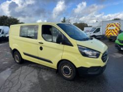 2018 FORD TRANSIT CUSTOM 320 BASE – 6-SEATER CREWVAN, EURO 6, DIRECT COMPANY, 2.0L DIESEL