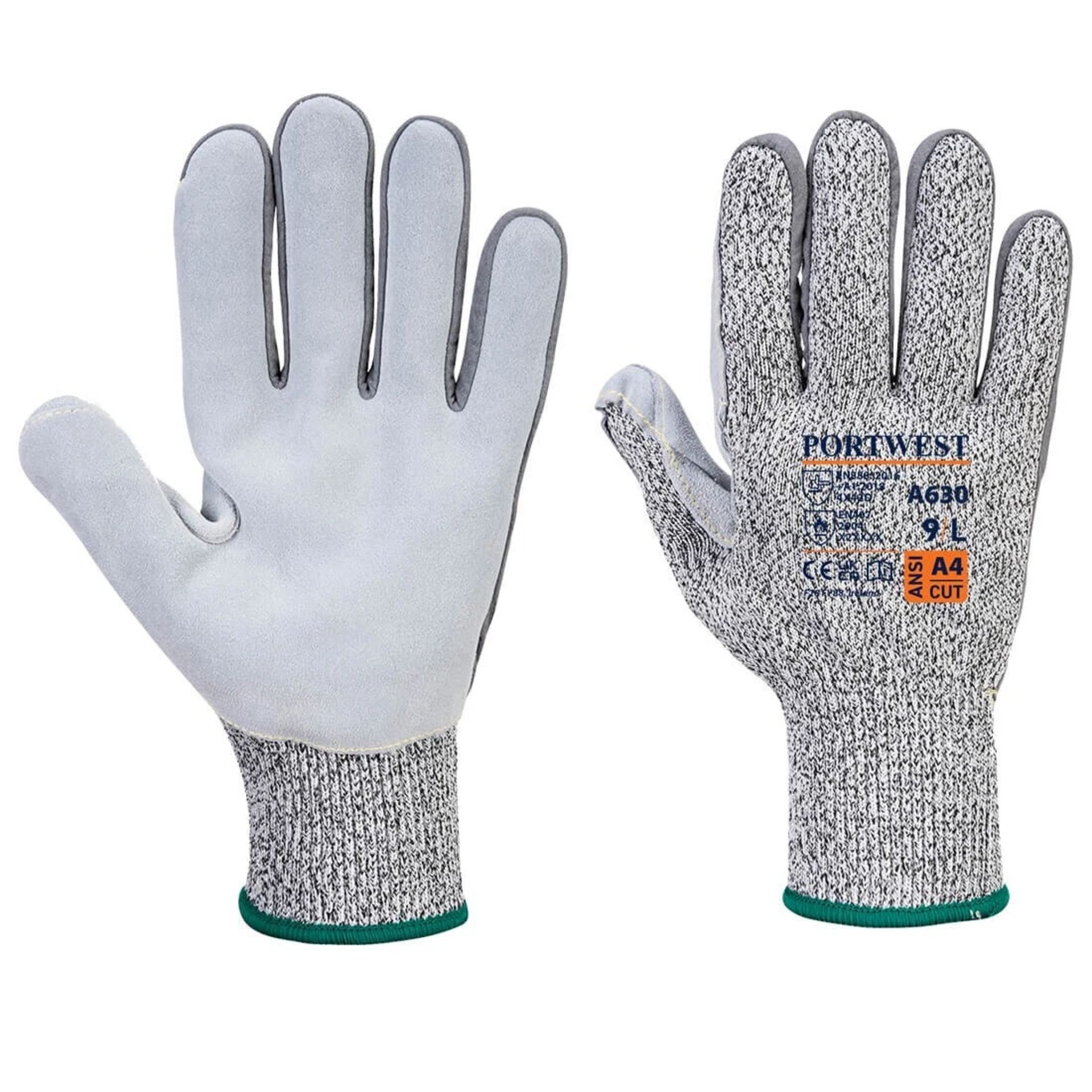 JOBLOT 70 PAIRS OF PORTWEST A630 RAZOR-LITE CUT GLOVE – LEVEL D CUT PROTECTION, HEAT RESISTANT