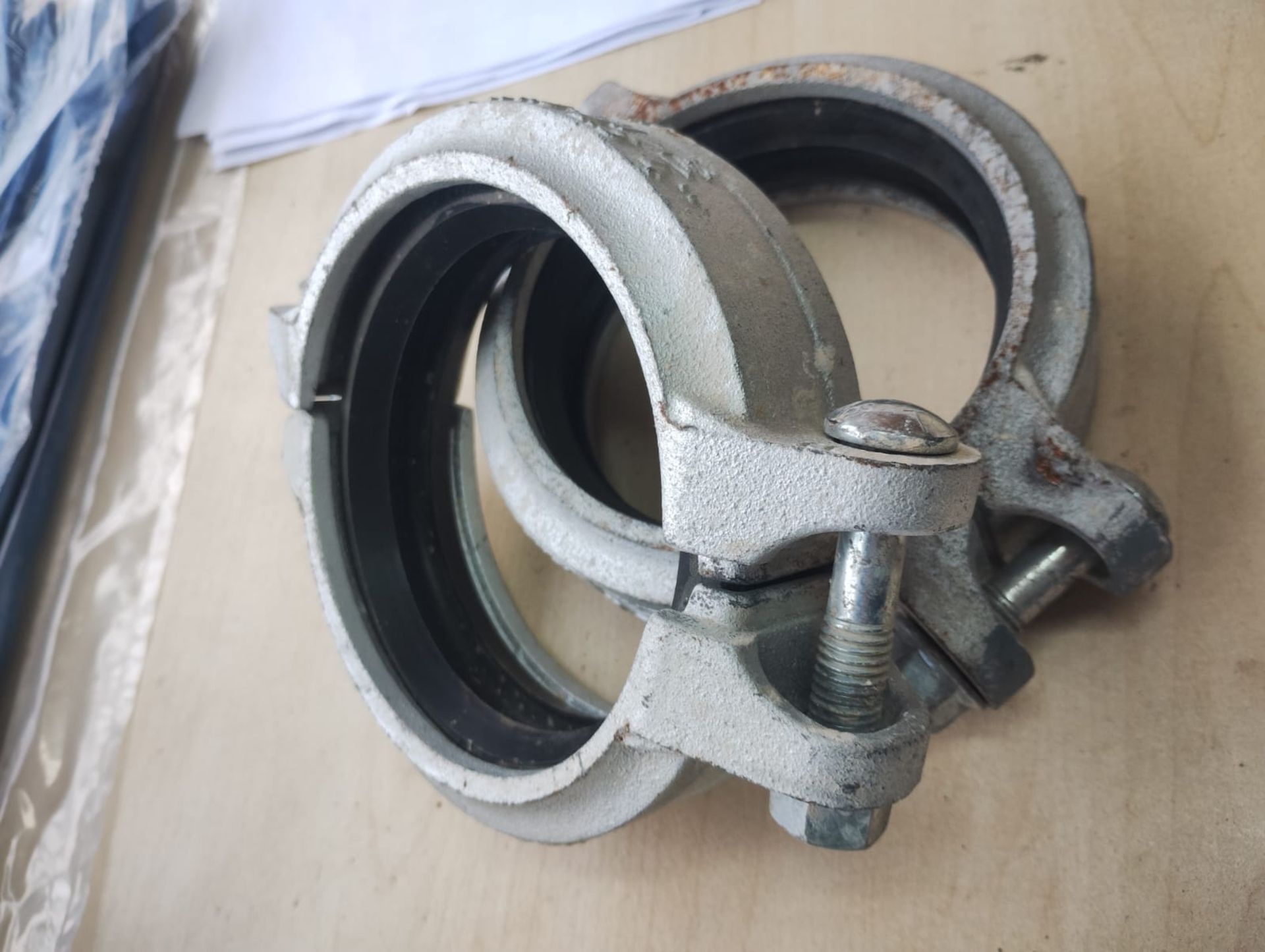 100TONG -4" ID 114.3MM 4" OD IRON PIPE GALVANISED COUPLING XGOT01 - JOBLOT OF 2 - NEW - Image 3 of 4