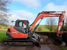 2015 KUBOTA KX080-4 8T MIDI EXCAVATOR – 4572 HOURS – 3 BUCKETS