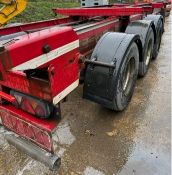 ENNISON SKELLY TRAILER – 3-AXLE CONTAINER TRAILER WITH EXTENDABLE SLIDE