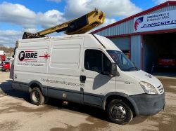 **(ONLY 75K MILEAGE)** 2008 IVECO CHERRY PICKER VAN MOUNT – VERSALIFT ET38NF