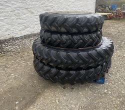 TRACTOR ROW CROP WHEELS – SET OF 4 (REAR 12.4 R46 / FRONT 11.2 R32)