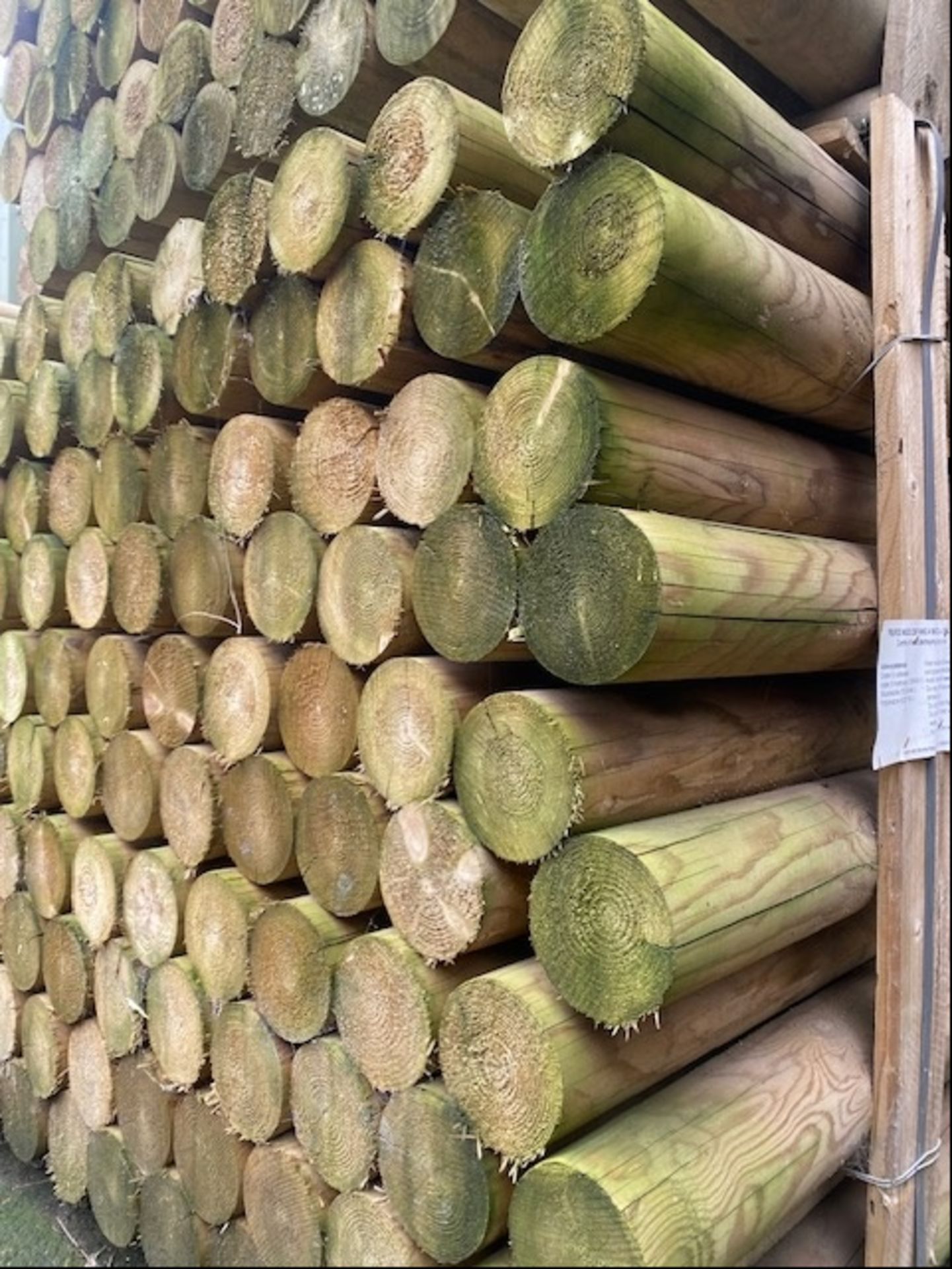 100no 100mm x 3600mm Machine rounded poles/postsTanalisedThey have been ...