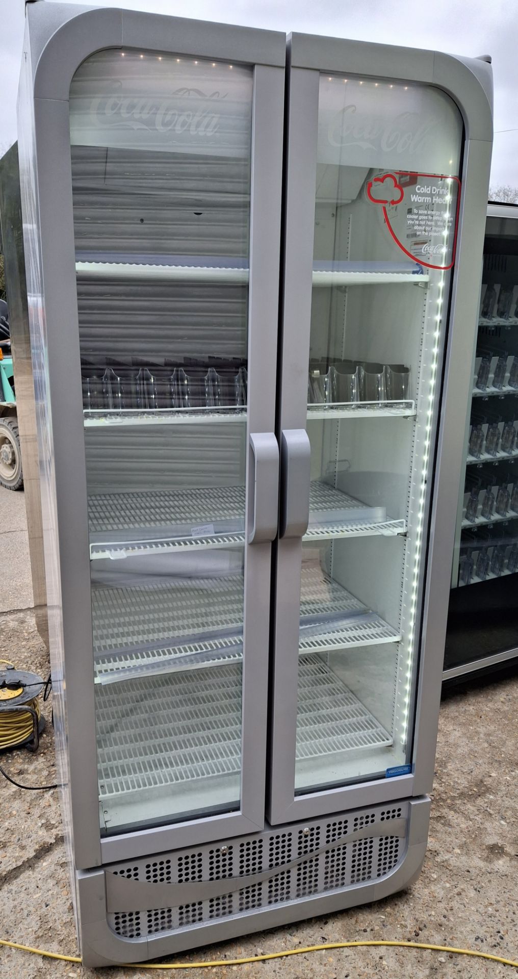 MODEN RETRO DOUBLE COKE COLA FRIDGE COMMERCIAL CATERING - Image 3 of 4