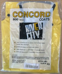 238 PCS RIVER CITY CONCORD JACKETS & COATS - HEAVY DUTY NYLON FABRIC COATED WITH WITH NEOPRENE