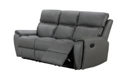 LUXURY COMFORT AT HOME – BRAND NEW 3-SEATER GRAY RECLINER SOFA