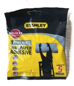 STANLEY WALLPAPER PASTE - ADHESIVE POWDER 5 ROLL BAGS IN OUTER BOXES