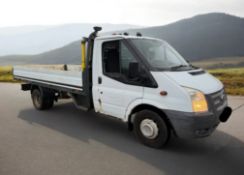 2012 FORD TRANSIT T350 LWB DROPSIDE WITH PALFINGER PC1500 CRANE