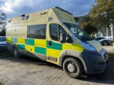 2012 FIAT DUCATO 3.0 180 MULTIJET – EXLWB EXTRA-HIGH ROOF AMBULANCE