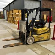 **(INCLUDES CHARGER)**2016 YALE ERP16VT ELECTRIC 3-WHEEL FORKLIFT