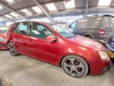2005 VOLKSWAGEN GOLF GT TDI – 2.0 DIESEL – MANUAL – 5 DOOR HATCHBACK – RED >>--NO VAT ON HAMMER--<<