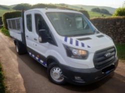 FORD TRANSIT 350 LEADER ECOBLUE DOUBLE CAB TIPPER>>--NO VAT ON HAMMER--<<