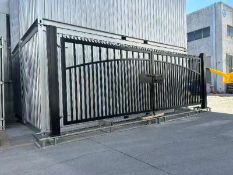 UNUSED 17FT BI-PARTING IRON GATE, MODERN DESIGN