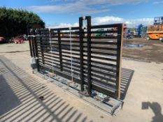 UNUSED 13FT CANTILEVER GATES WITH ELECTRIC MOTOR & REMOTES