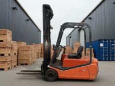 BT CBE2.0T ELECTRIC FORKLIFT – 3 WHEELS **(INCLUDES CHARGER)**
