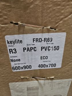 FLAT ROOFWINDOW & DOME 600 X 900MM KEYLITE FRD-R69 RRP £687