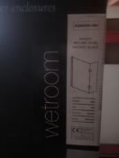 AQUADART WETROOM HINGED RETURN PANEL SMOKED GLASS