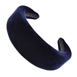 270 X NAVY BLUE 5CM WIDE PADDED VELVET HEADBANDS - 2CM PADDING - RRP £3650