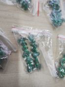 JADE CRYSTAL CHIP SMALL SS BEADED HANGING EARRING SETS - JOBLOT OF 27- BRAND NEW