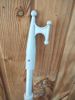 GAFFE - TELESCOPIC POLE WITH HOOK - 120/210CM - GREY - NEW !