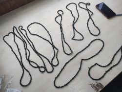 BLACK AGATE CRYSTAL CHIP NECKLACE JOBLOT OF 9 - BRAND NEW