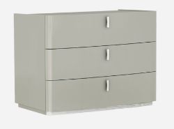 MILA 3 DRAWER DRESSER IN CASHMERE GREY HIGH GLOSS RRP £899