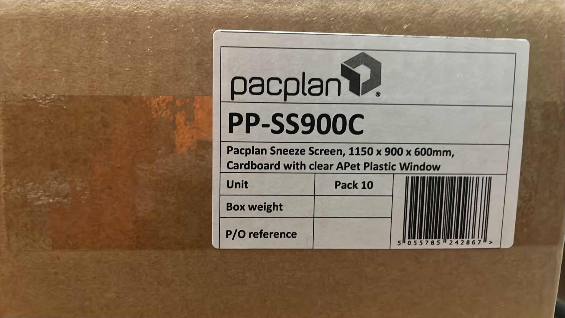 1 X PALLET WITH SNEEZE SCREEN 1150 X 900 X 600MM RRP£1900