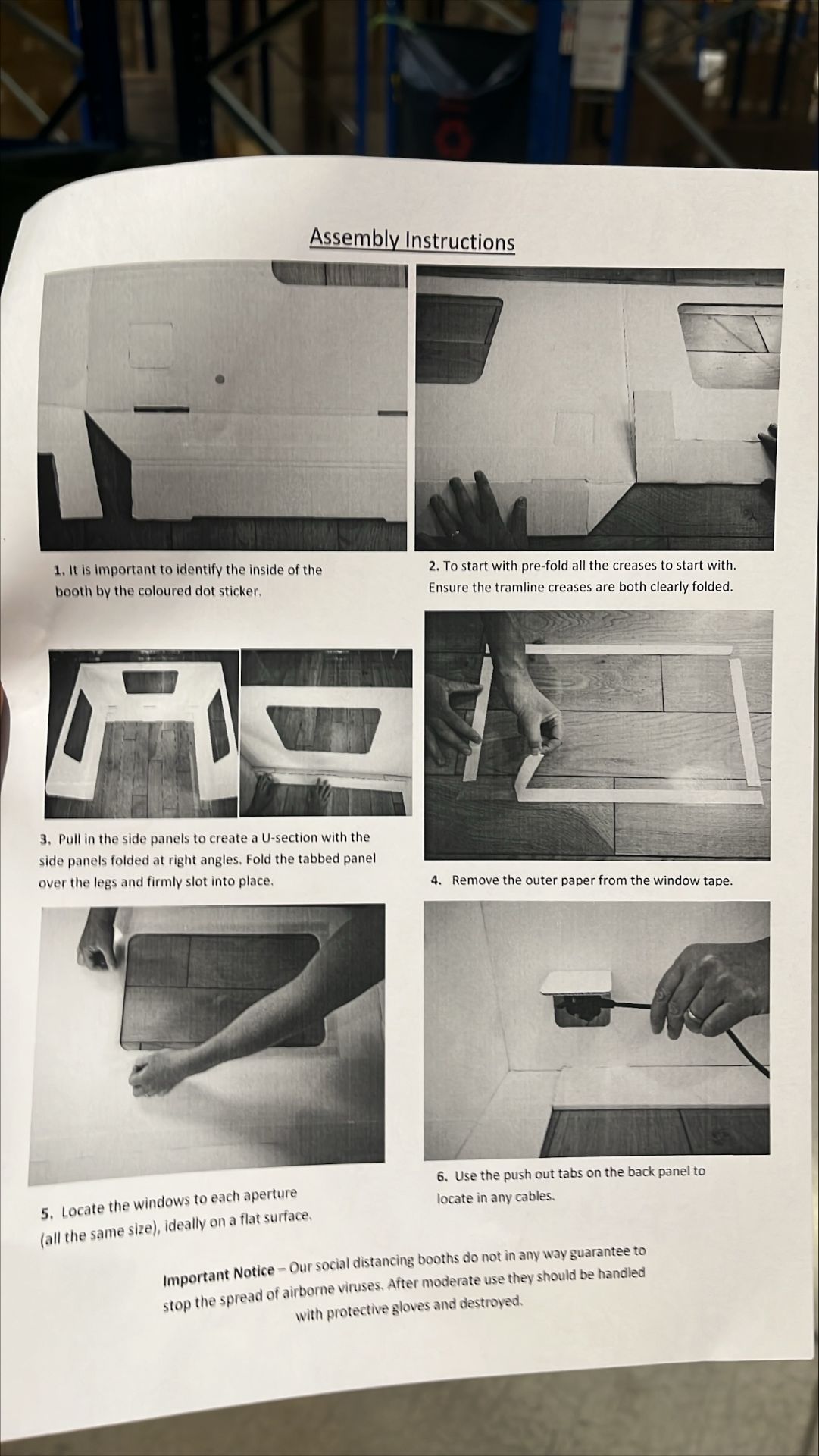 1 X PALLET WITH SNEEZE SCREEN 1150 X 900 X 600MM RRP£1900 - Image 2 of 4