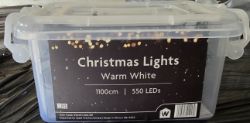 BULK LOT OF 60 BRAND NEW 550 WARM WHITE LED CHRISTMAS LIGHTS MASSIVE RESALE POTENTIAL