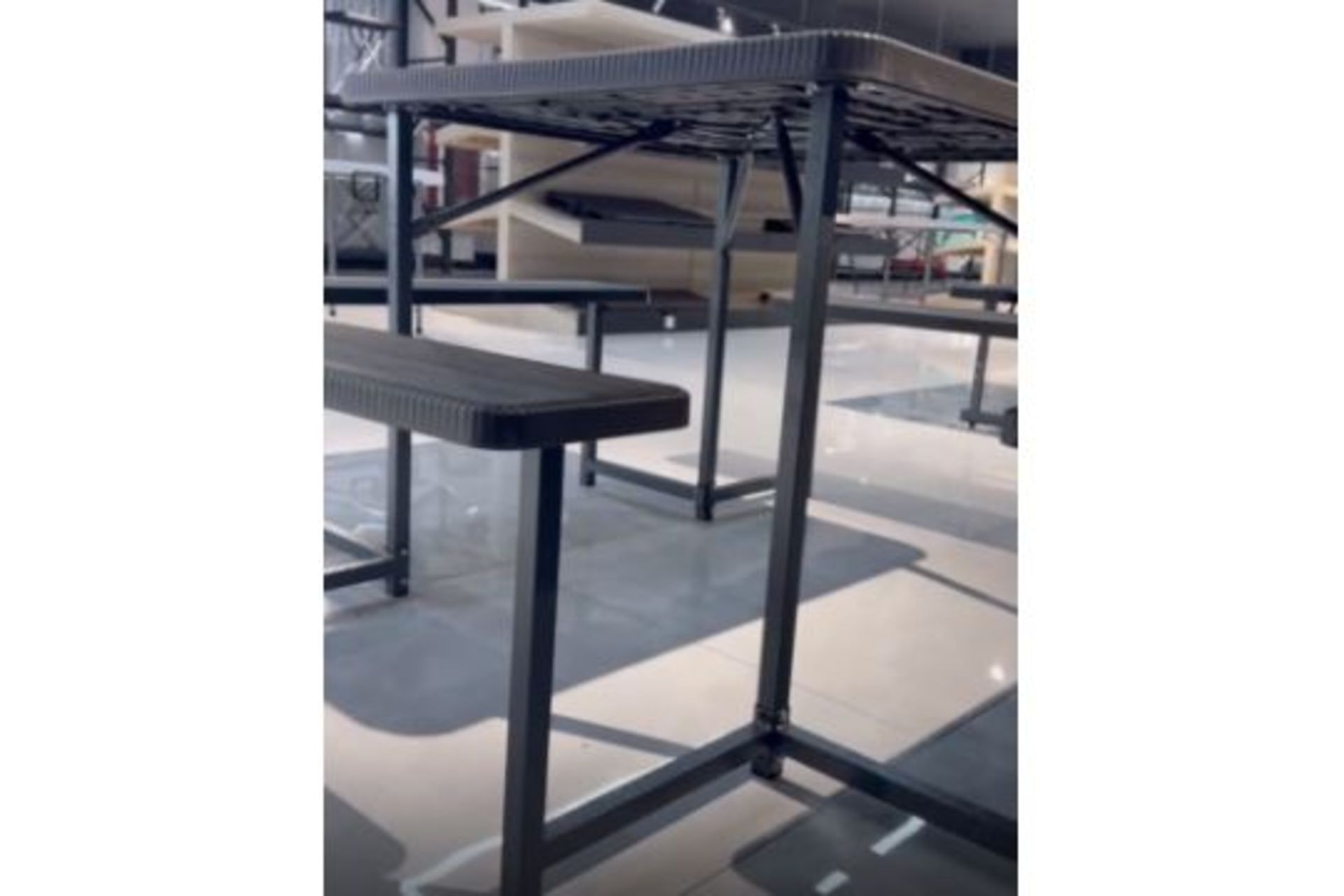 BULK LOT OF 5 NEW AND BOXED VIVOFUORI 34" SQUARE PICNIC TABLE SET. L86*W86*H74CM (TABLE) - Image 4 of 6