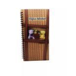 X65 VINTAGE WOVEN COVER TEDDY BEAR DESIGN TELEPHONE ADDRESS BOOK - SPIRAL BOUND