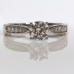 0.25CT DIAMOND CLUSTER RING 9CT WHITE GOLD SIZE N INSURANCE VALUE CERTIFICATED £1290