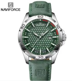 NAVIFORCE BRAND MEN FASHION QUARTZ WATCHES MALE LEATHER STRAP SPORT WATERPROOF WRISTWATCHES