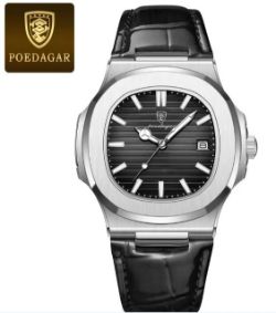 POEDAGAR TOP LUXURY SQUARE MAN WATCH DATE WATERPROOF LUMINOUS MEN WRISTWATCH QUARTZ WATCHES