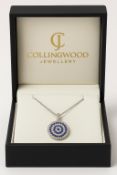 18CT YELLOW GOLD CUBIC ZIRCONIA PENDANT & CHAIN INSURANCE VALUE CERTIFICATED £1490
