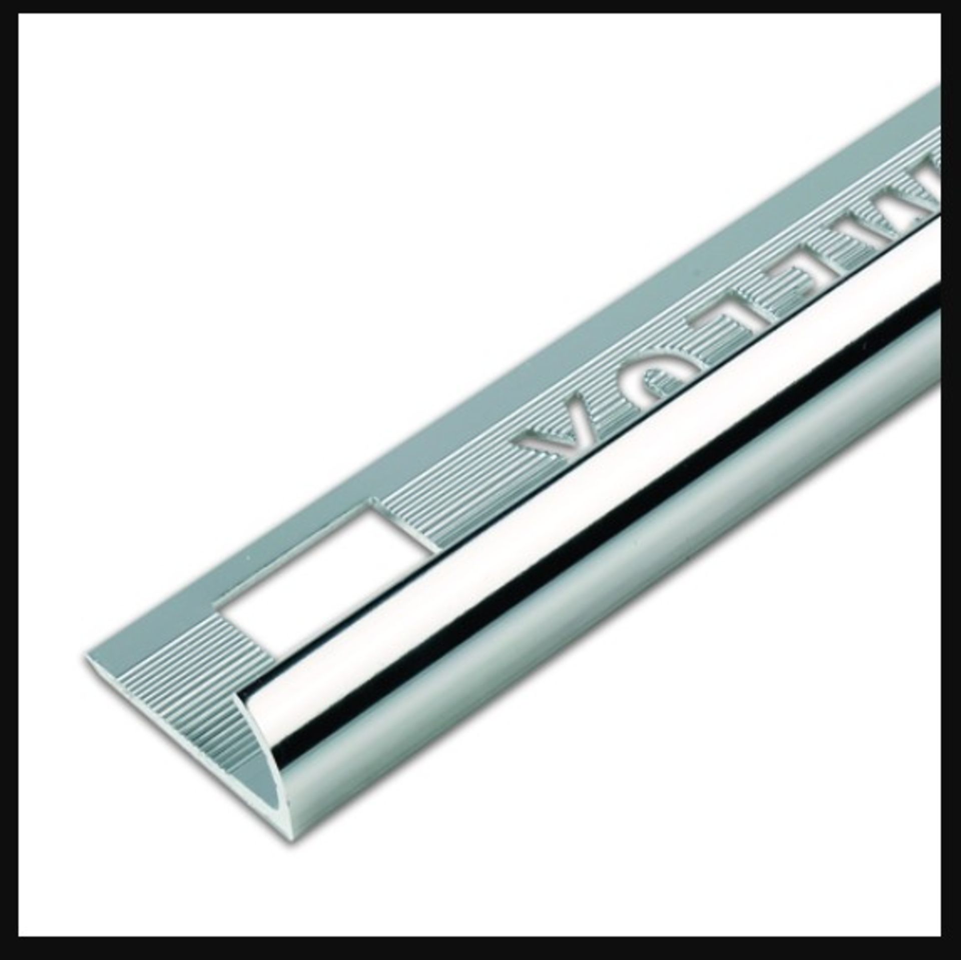 627 PIECES OF 12.5MM METAL ROUND EDGE TRIM SILVER 1.83M