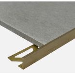 20X NEW 10MM ANTIQUE BRUSHED BRASS L SHAPE VINTAGE TILE TRIM 2.5M