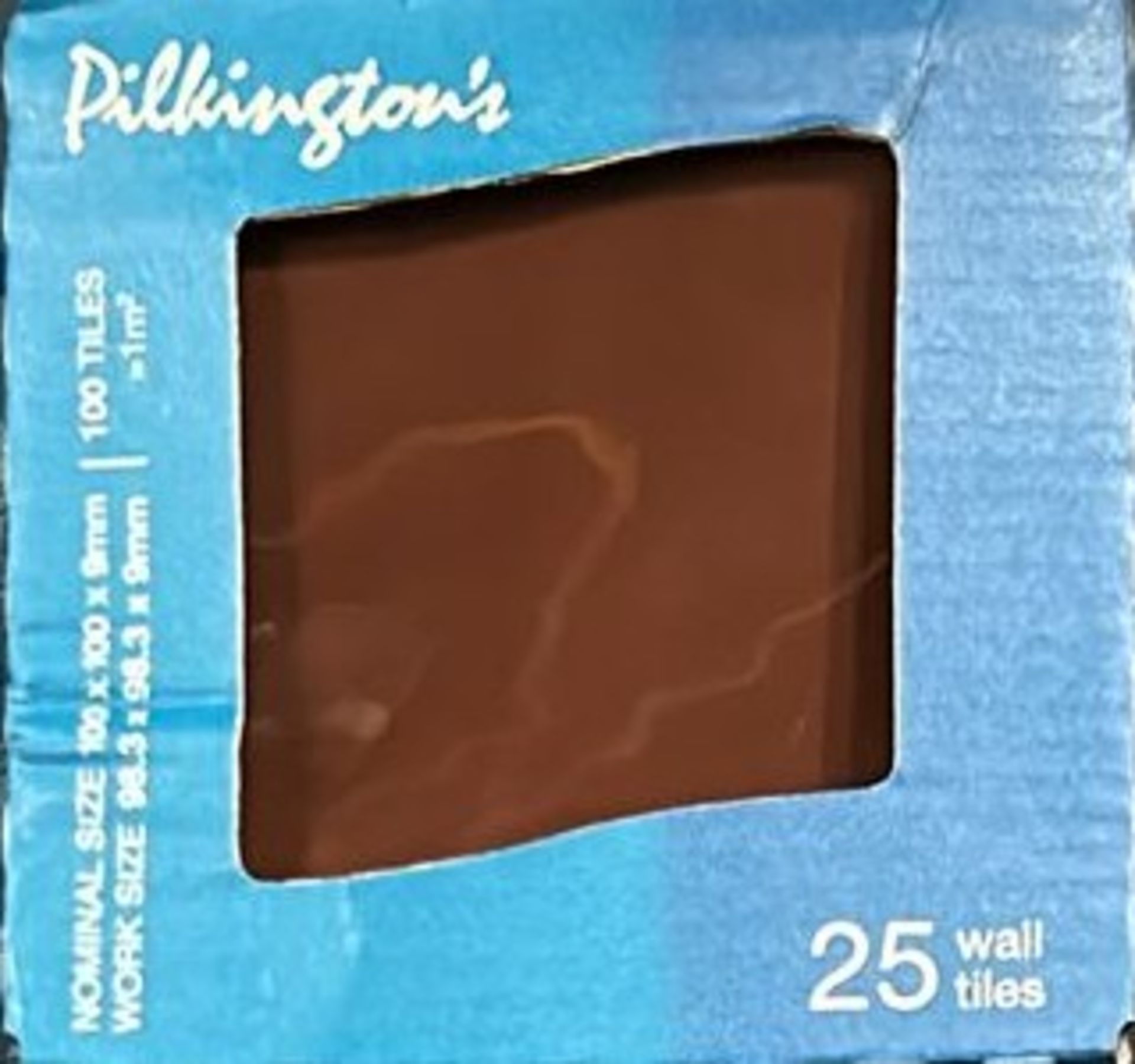 185 BXS PILKINGTONS ESSENCE CHOCOLATE GLOSS WALL TILES 100X100X9MM (4X4")