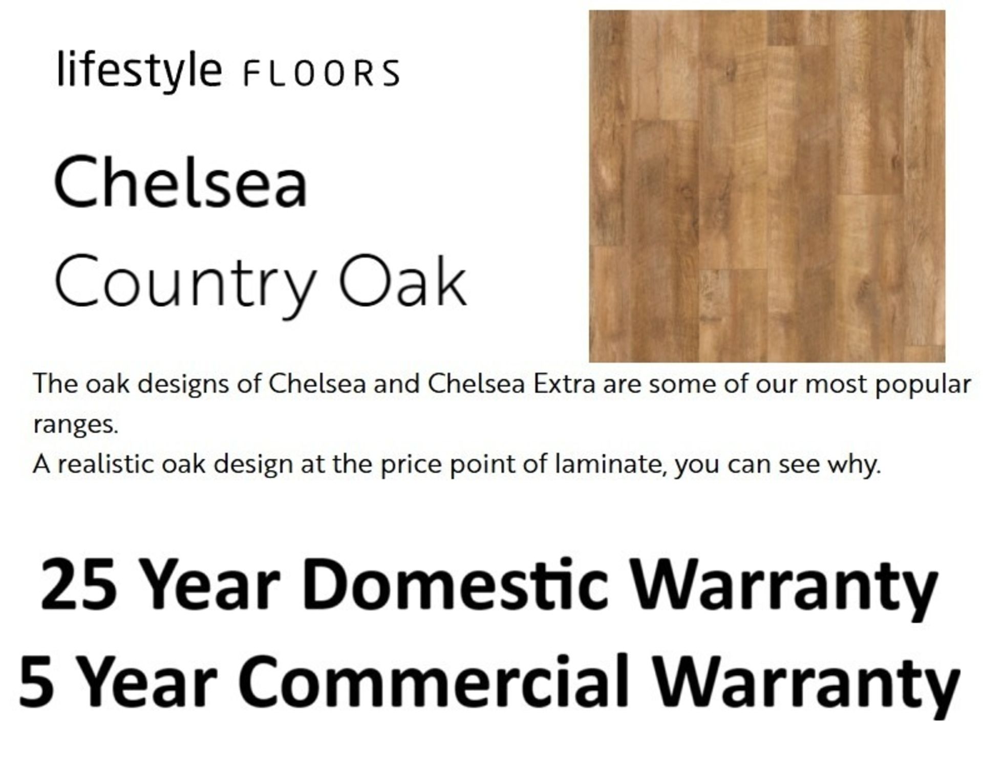 52 X PACKS (113.3M2) LIFESTYLE CHELSEA UNICLIC LAMINATE COUNTRY OAK OAK RRP £2300 - Image 3 of 3