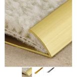 350 PIECES OF CARPET EDGING THRESHOLD SILVER - 13MM WIDE / 0.9M LENGTH