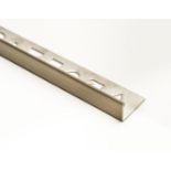 20X 12.5MM ANTIQUE BRUSHED NICKEL L SHAPE VINTAGE TILE TRIM 2.5M