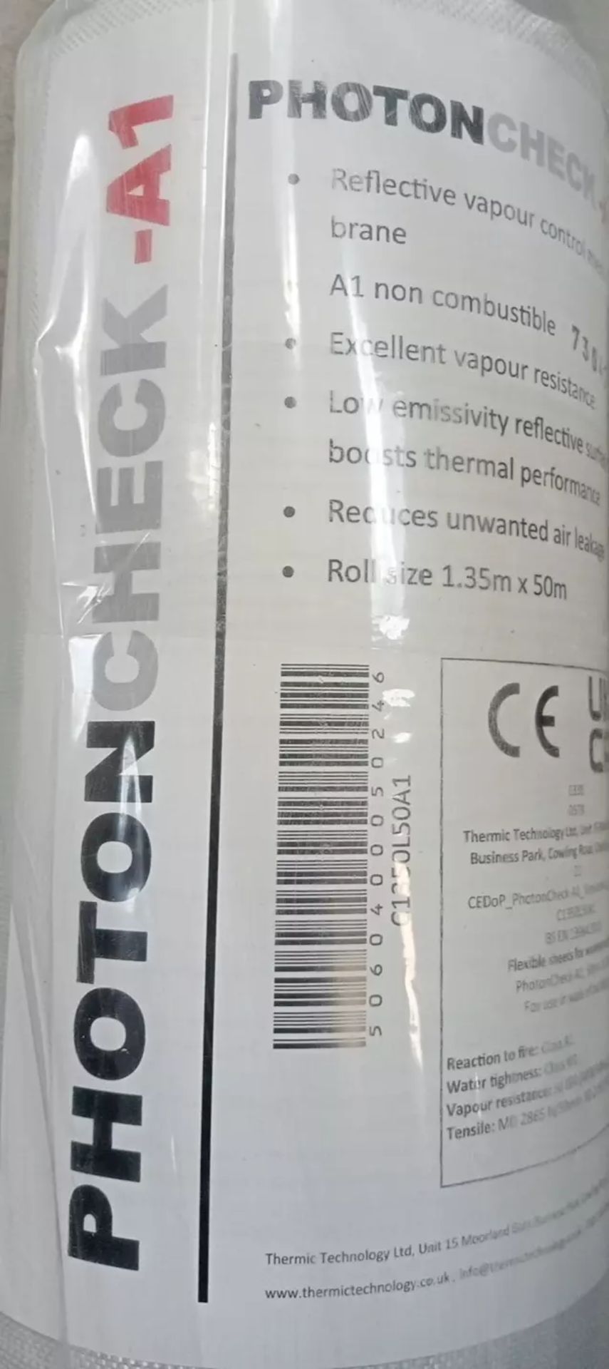 PHOTONCHECK VAPOUR CONTROL FIREPROOF MEMBRANE THERMIC TECH - A1 50 X 1.35 M - Image 4 of 5