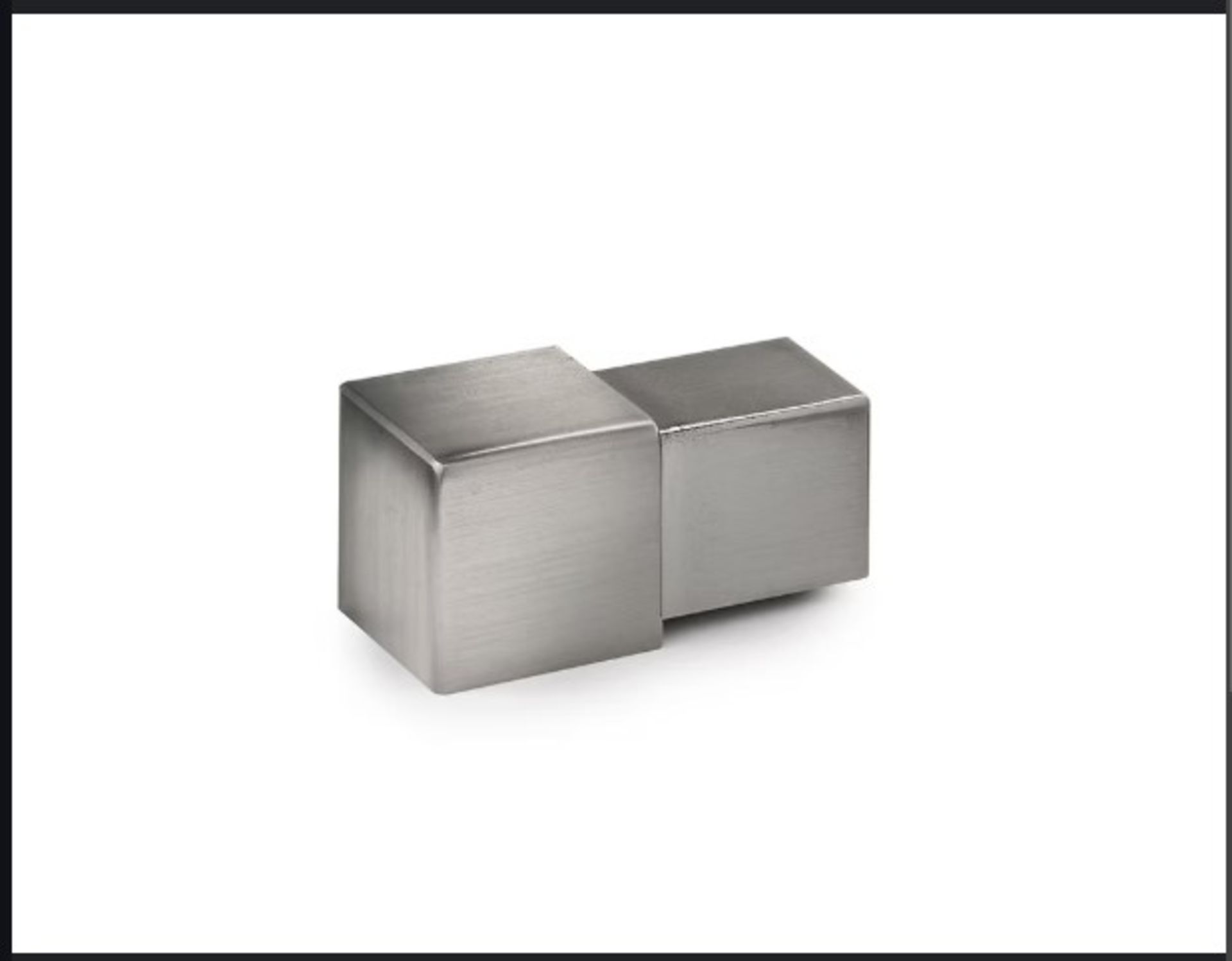 545 PIECES OF 12MM SQ.EDGE CNR STAINLESS STEEL PK2