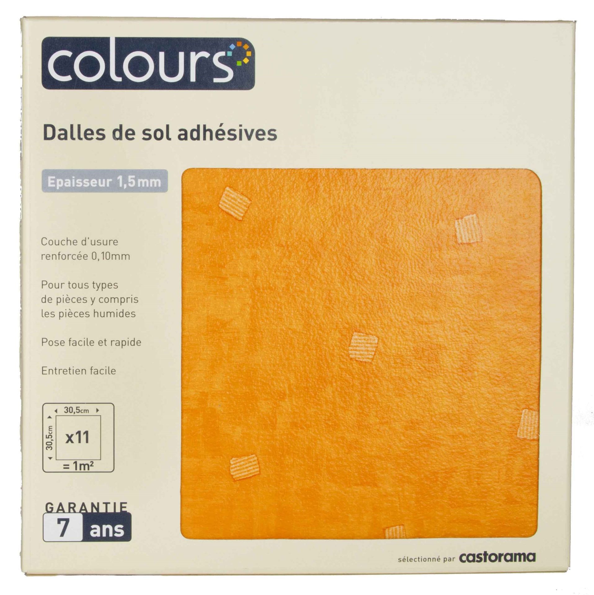 520 PACKS (1 PALLET) CASTORAMA COLOURS VINYL FLOOR TILES 30.5 X 30.5CM - YELLOW - ADHESIVE BACKED
