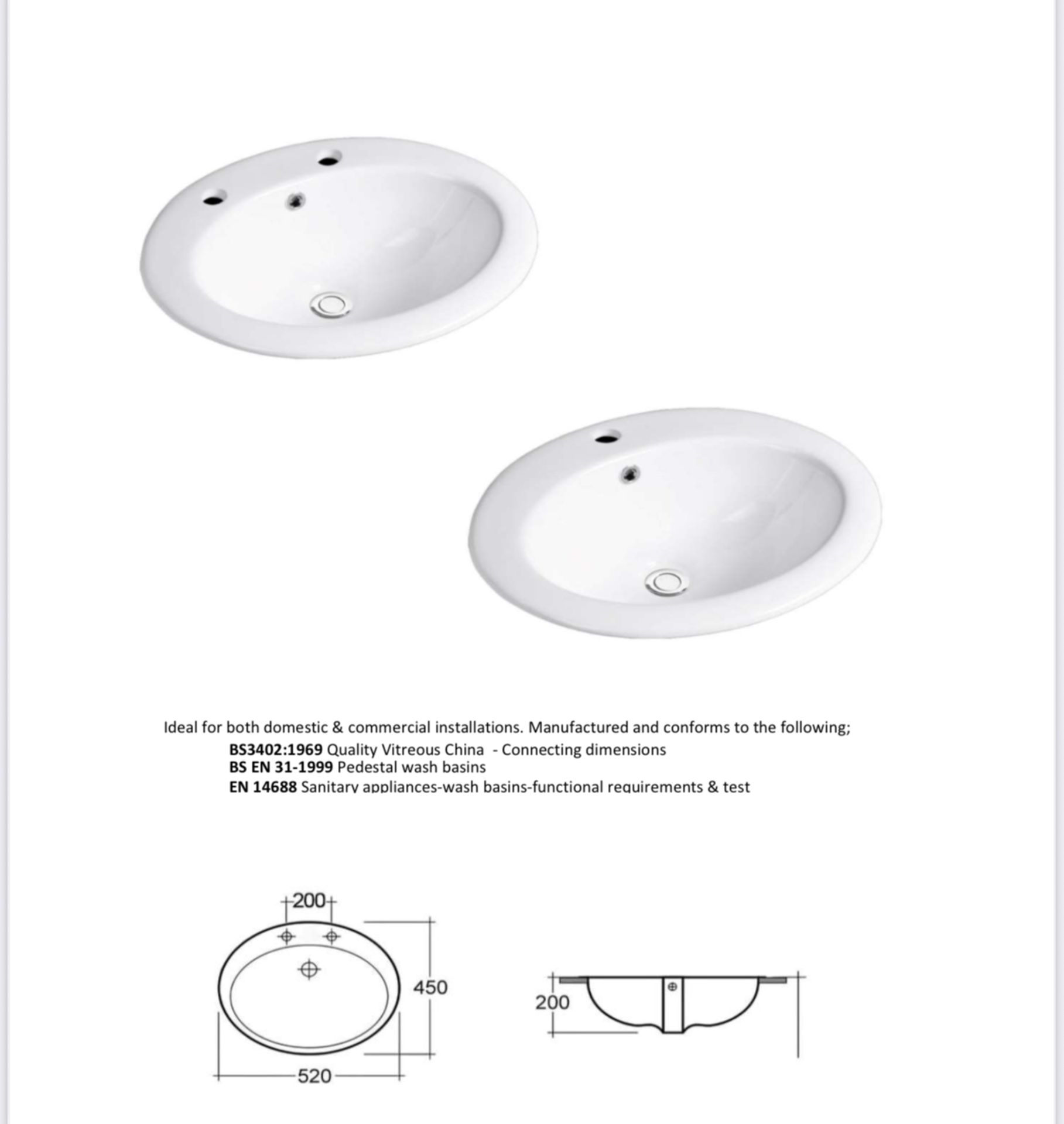 31 PALLETS OF CERAMIC VANITY BASINS - Image 4 of 5