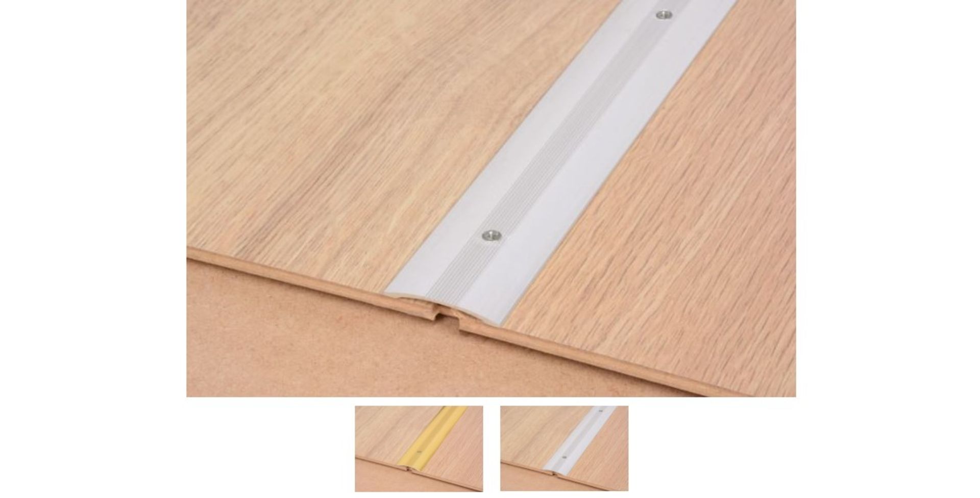 450 PIECES OF SMOOTH FLOOR COVER STRIP SILVER - 0.9M LENGTH