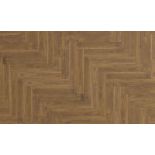 48 X PACKS (123.36M2) PREMIUM 8MM HERRINGBONE LAMINATE FLOORING GOLDEN WALNUT RRP £4,000