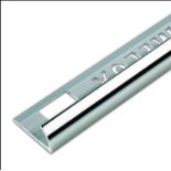 PIECES OF 700 6MM METAL ROUND EDGE TRIM SILVER 1.83M